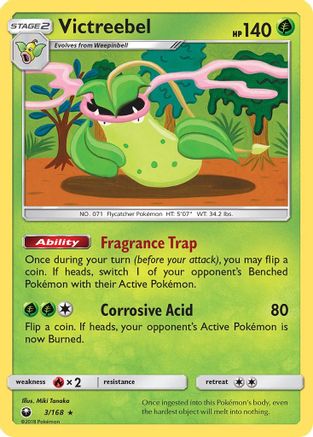 Victreebel (3/168) [SM  Celestial Storm] Reverse Holofoil - Holo Rare