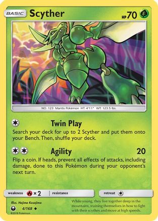 Scyther (4/168) [SM  Celestial Storm] Reverse Holofoil - Uncommon