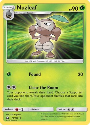Nuzleaf (13/168) [SM  Celestial Storm] - Uncommon