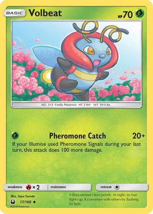 Volbeat (17/168) [SM  Celestial Storm] Reverse Holofoil - Uncommon
