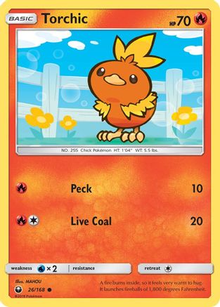Torchic (026/168) [SM  Celestial Storm] Reverse Holofoil - Common