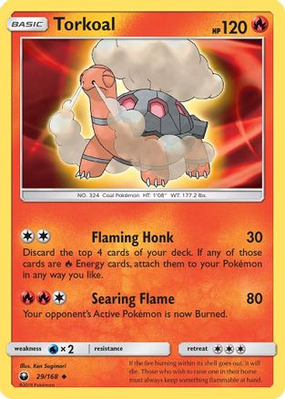 Torkoal (29/168) [SM  Celestial Storm] Reverse Holofoil - Uncommon