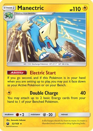 Manectric (52/168) [SM  Celestial Storm] - Rare