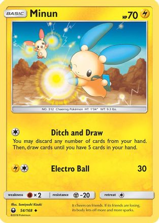 Minun (054/168) [SM  Celestial Storm] - Uncommon