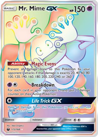 Mr. Mime GX (Secret) (173/168) [SM  Celestial Storm] Holofoil - Secret Rare