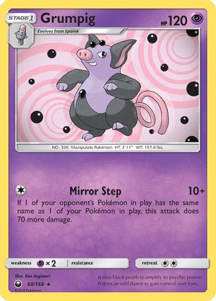 Grumpig (60/168) [SM  Celestial Storm] - Rare