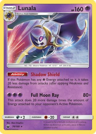 Lunala (70/168) [SM  Celestial Storm] Reverse Holofoil - Holo Rare