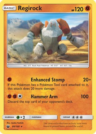 Regirock (080/168) [SM  Celestial Storm] - Rare