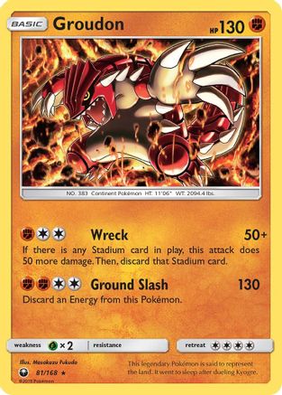Groudon (081/168) [SM  Celestial Storm] Reverse Holofoil - Holo Rare