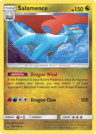 Salamence (106/168) [SM  Celestial Storm] Reverse Holofoil - Holo Rare