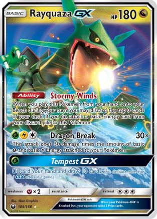 Rayquaza GX (109/168) [SM  Celestial Storm] Holofoil - Ultra Rare