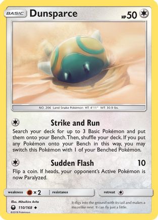Dunsparce (110/168) [SM  Celestial Storm] Reverse Holofoil - Uncommon
