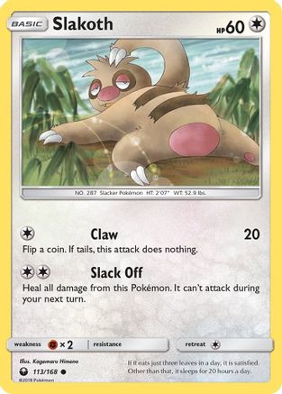 Slakoth (113/168) [SM  Celestial Storm] Reverse Holofoil - Common