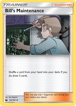 Bill's Maintenance (126/168) [SM  Celestial Storm] Reverse Holofoil - Uncommon