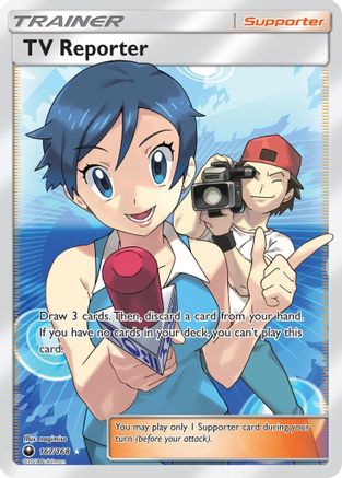 TV Reporter (Full Art) (167/168) [SM  Celestial Storm] Holofoil - Ultra Rare