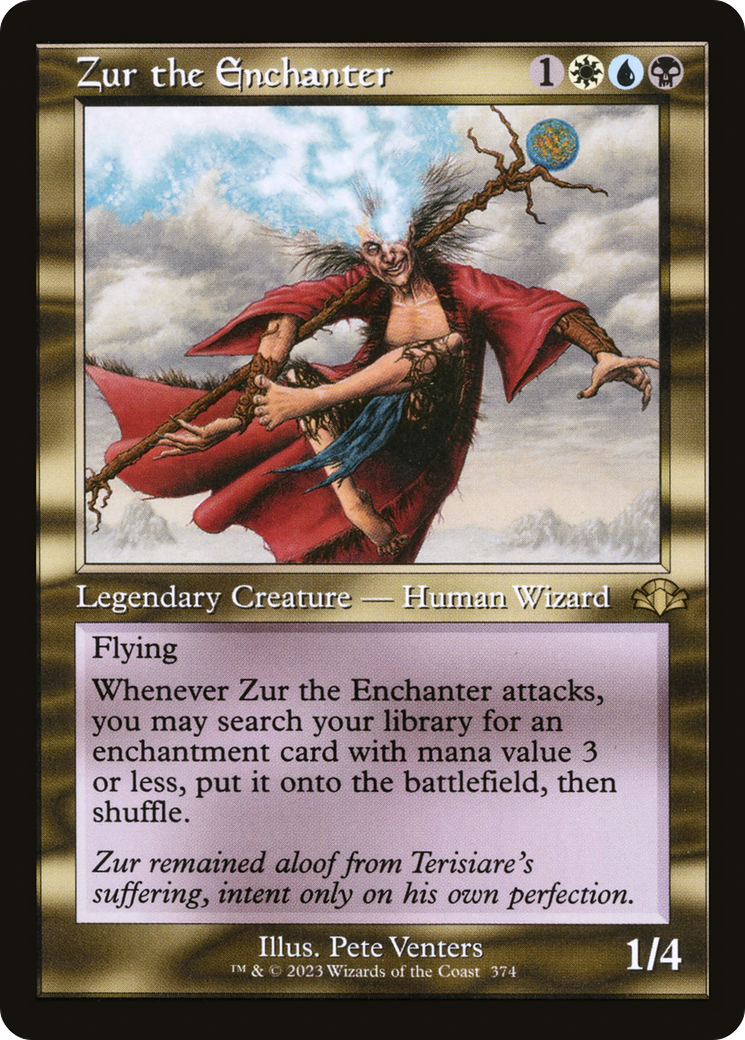 Zur the Enchanter (Retro Frame) (DMR-374) [Dominaria Remastered]