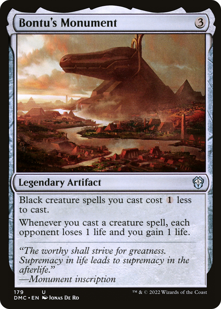 Bontu's Monument (DMC-179) [Dominaria United Commander]