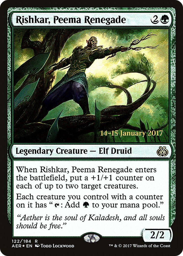 Rishkar, Peema Renegade (PRE-122S) [Aether Revolt Promos] Foil