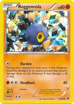 Roggenrola (Cracked Ice Holo) (49/98) [Blister Exclusives] Holofoil - Promo