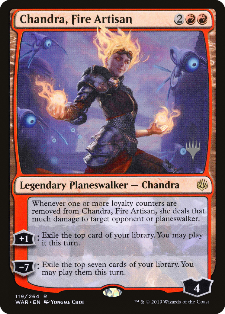 Chandra, Fire Artisan (PPELD-119) [Promo Pack: War of the Spark Promos]
