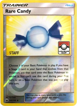 Rare Candy (League Cup) [Staff] (142/168) [League & Championship Cards] Reverse Holofoil - Promo