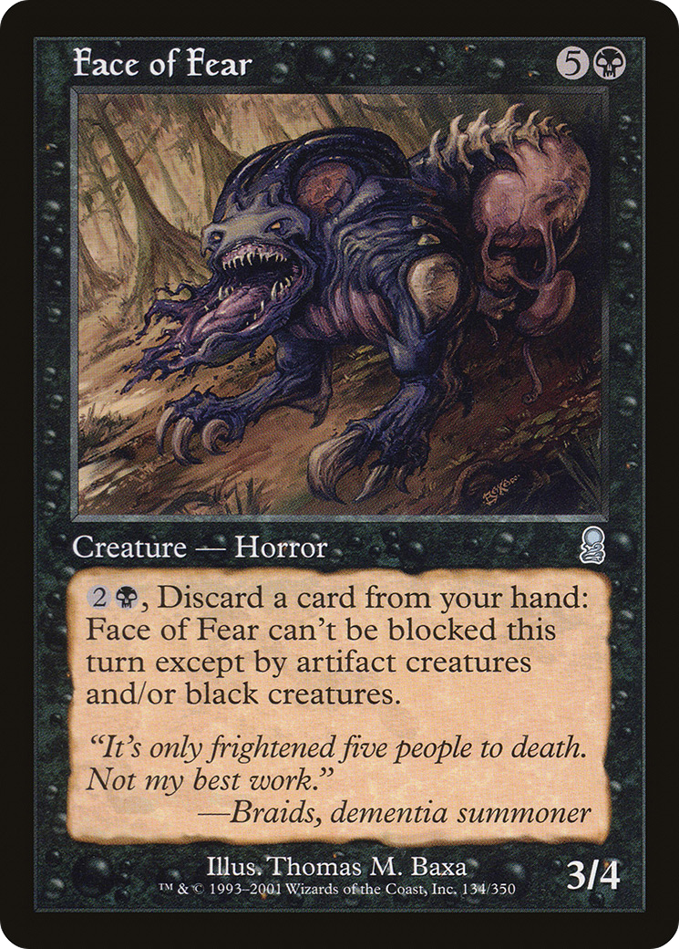 Face of Fear (ODY-134) [Odyssey] Foil
