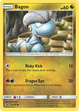 Bagon (42/70) [Dragon Majesty] Reverse Holofoil - Common