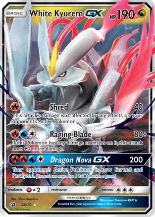 White Kyurem GX (48/70) [Dragon Majesty] Holofoil - Ultra Rare