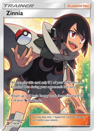 Zinnia (Full Art) (70/70) [Dragon Majesty] Holofoil - Ultra Rare