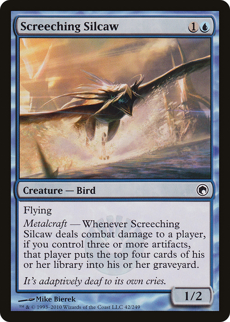 Screeching Silcaw (SOM-042) [Scars of Mirrodin] Foil