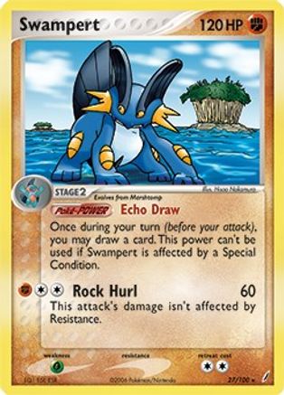 Swampert (EX Crystal Guardians) (27/100) [Deck Exclusives] Holofoil - Holo Rare