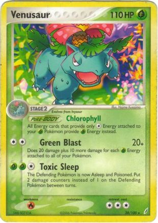 Venusaur (EX Crystal Guardians) (28/100) [Deck Exclusives] Holofoil - Holo Rare