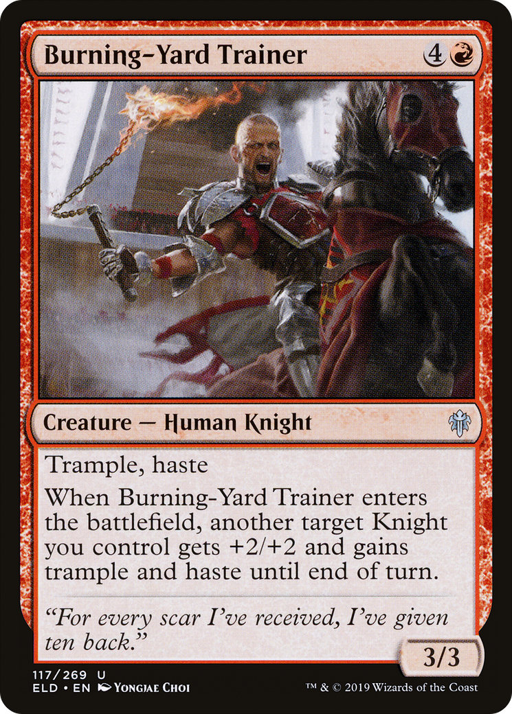 Burning-Yard Trainer (ELD-117) [Throne of Eldraine] Foil