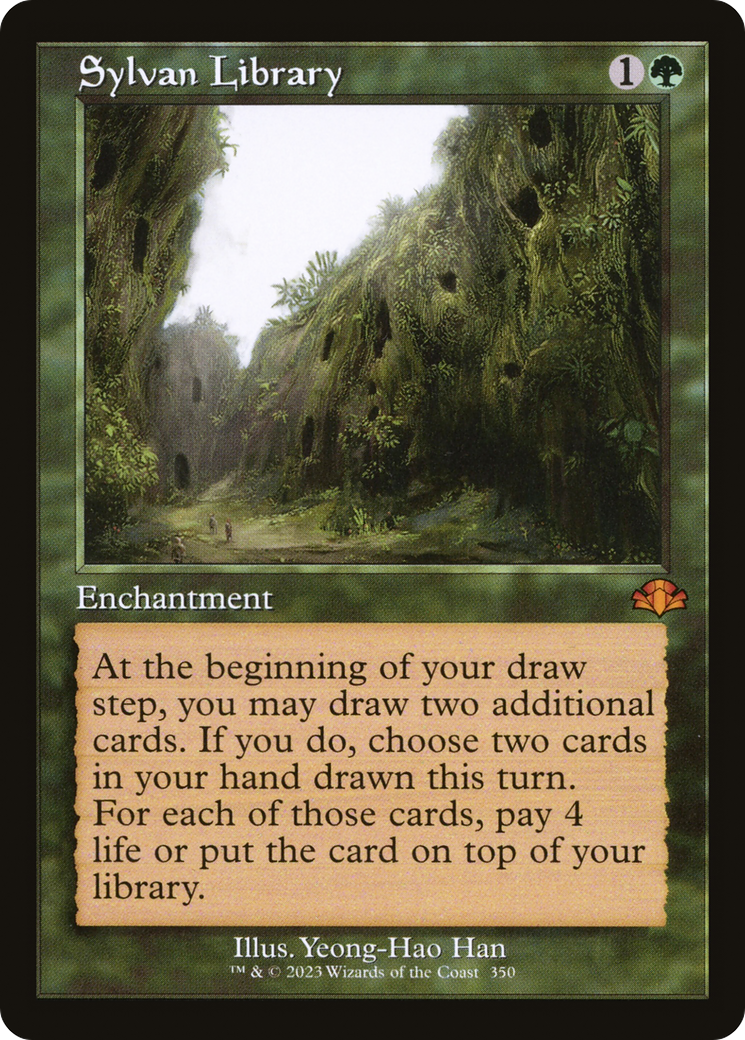Sylvan Library (Retro Frame) (DMR-350) [Dominaria Remastered]