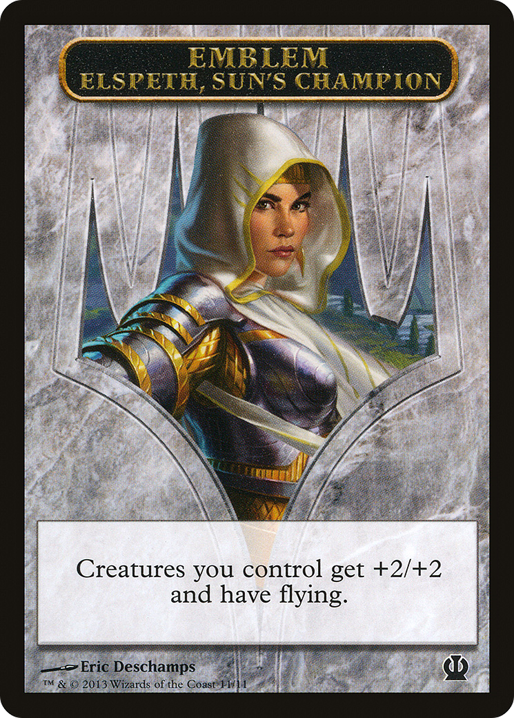 Emblem - Elspeth, Sun's Champion (THS-011) [Theros Tokens]