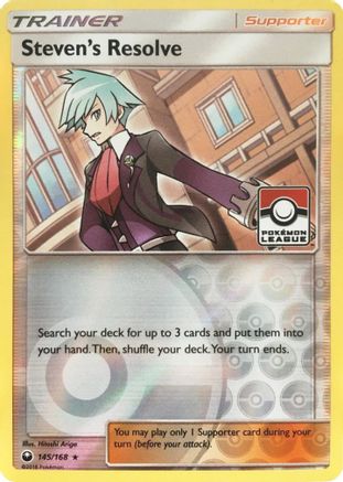 Steven's Resolve (Pokemon League) (145/168) [League & Championship Cards] Reverse Holofoil - Promo