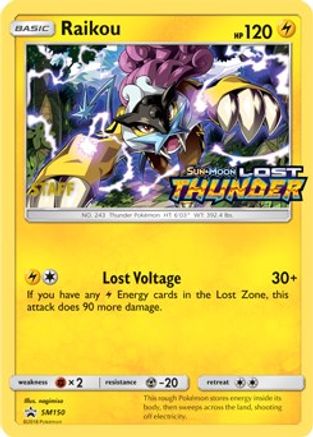 Raikou - SM150 (Prerelease) (Staff) (SM150) [SM Promos] Holofoil - Promo