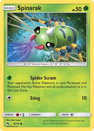 Spinarak (9/214) [SM  Lost Thunder] - Common