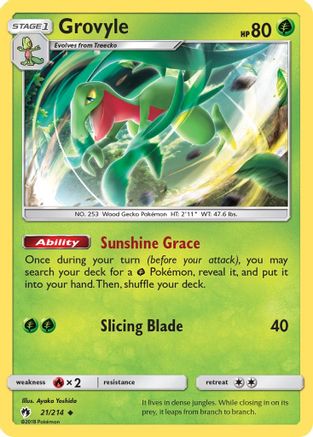 Grovyle (021/214) [SM  Lost Thunder] - Uncommon