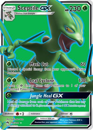 Sceptile GX (Full Art) (196/214) [SM  Lost Thunder] Holofoil - Ultra Rare