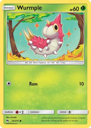 Wurmple (023/214) [SM  Lost Thunder] Reverse Holofoil - Common