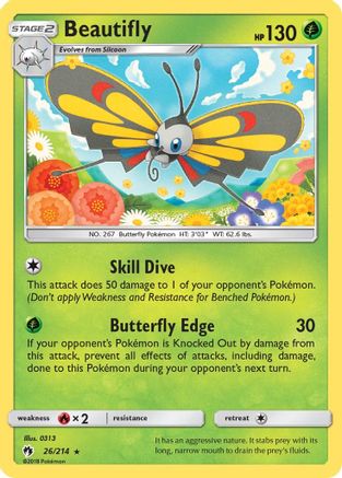 Beautifly (26/214) [SM  Lost Thunder] - Rare