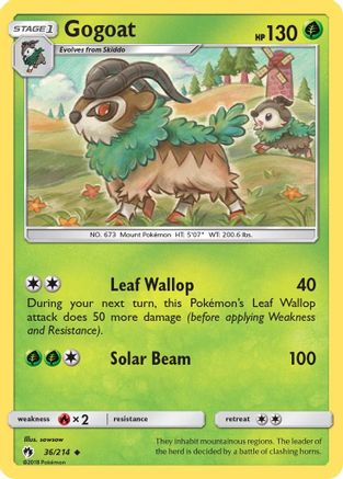 Gogoat (036/214) [SM  Lost Thunder] Reverse Holofoil - Uncommon
