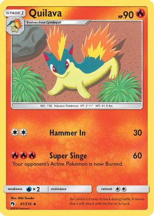 Quilava (041/214) [SM  Lost Thunder] - Uncommon