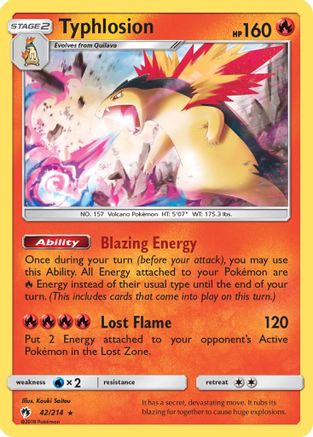 Typhlosion (042/214) [SM  Lost Thunder] Holofoil - Holo Rare