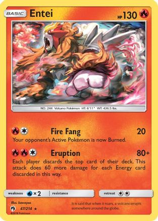 Entei (47/214) [SM  Lost Thunder] - Rare