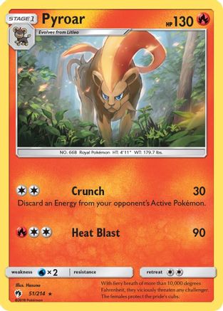 Pyroar (51/214) [SM  Lost Thunder] Reverse Holofoil - Rare