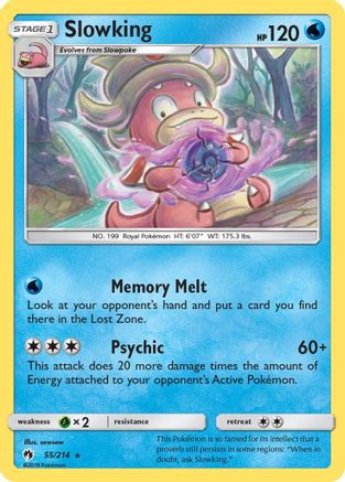 Slowking (055/214) [SM  Lost Thunder] Reverse Holofoil - Rare