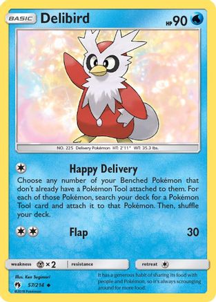 Delibird (057/214) [SM  Lost Thunder] - Uncommon