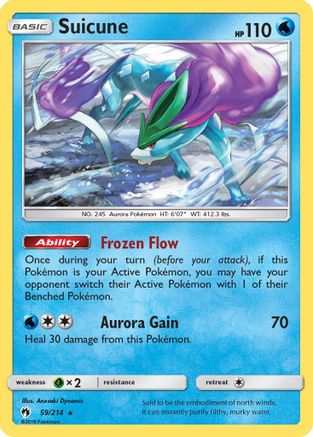 Suicune (59/214) [SM  Lost Thunder] Reverse Holofoil - Holo Rare